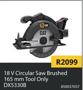  CAT 18V Circular Saw Brushed 165mm (Tool Only) DX5330B 850037057