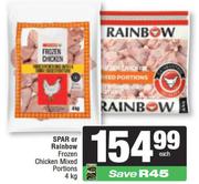Spar Or Rainbow Frozen Chicken Mixed Portions-4kg Each