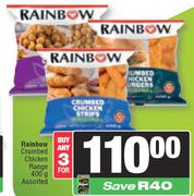 Rainbow Crumbed Chicken Range Assorted-For Any 3 x 400g