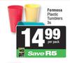 Formosa Plastic Tumblers-3s Per Pack