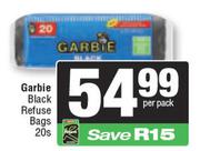 Garbie Black Refuse Bags-20s Per Pack