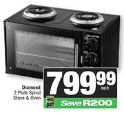 Diamond 2 Plate Spiral Stove & Oven
