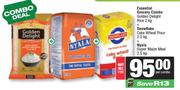 Golden Delight Rice 2Kg+Snowflake Cake Wheat Flour 2.5Kg+Nyala Super Maize Meal 2.5Kg-For All