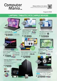 Computer Mania : Laptops & Accessories (01 August - 31 August 2026)