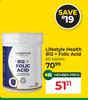 Lifestyle Health B12 + Folic Acid 60 Tablets