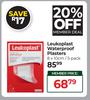 Leukoplast Waterproof Plasters 8 x 10cm/5 Pack