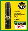 Yardley Gorgeous Perfume Body Spray-For 2 x 90ml