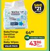 Baby Things Sensitive Or Fresh 3 x 80 Baby Wipes-Per Pack