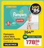 Pampers Ultra Skin Comfort Pants (Sizes 3-6)-Per Pack