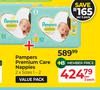 Pampers Premium Care Nappies (2 x Sizes 1-2) Value Pack-Per 2 Pack