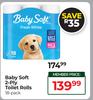 Baby Soft 2-Ply Toilet Rolls-18's Pack