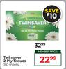 Twinsaver 2-Ply Tissues-180 Sheets