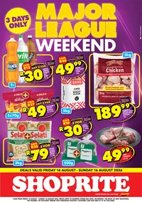 Shoprite : Major League Weekend (14 August - 16 August 2026)