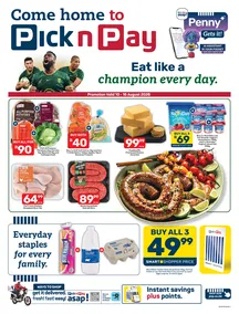 Pick n Pay Western Cape : Eat Like A Champion Every Day (10 August - 16 August 2026)