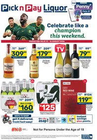 Pick n Pay : Celebrate Like A Champion This Weekend (13 August - 16 August 2026)