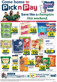 Pick n Pay Gauteng, Mpumalanga, Limpopo. Free State, North West & Northern Cape : Save Like A Champion This Weekend (13 August - 16 August 2026)