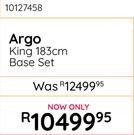 Sealy Argo King 183cm Base Set 10127458