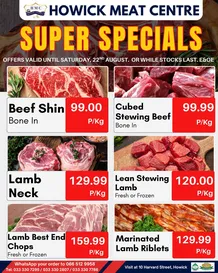 Howick Meat Centre : Super Specials (14 August - 22 August 2026)