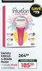 Schick Variety Edition 4 Blade Razor 1 Handle Plus 4 Cartridges