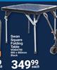 Swan Square Folding Table V0404700 Black 800 X 800mm