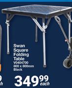 Swan Square Folding Table V0404700 Black 800 X 800mm