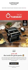 Yuppiechef : 20% Off The Tools For Great Pasta (18 August 2026 Only!)