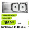 Sink Drop In Double 1200 x 500 33813