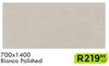 700 x 1400 Bianco Polished Floor Tile-Per Sqm