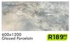 600 x 1200 Glazed Porcelain Floor Tile-Per Sqm