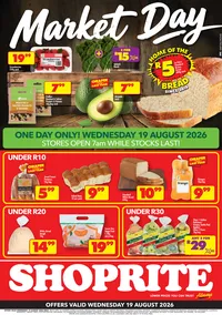 Shoprite Gauteng, Mpumalanga, North West & Limpopo : Market Day (19 August 2026)