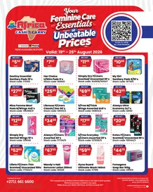 Africa Cash And Carry : Your Feminine Care Essentials (19 August - 25 August 2026)