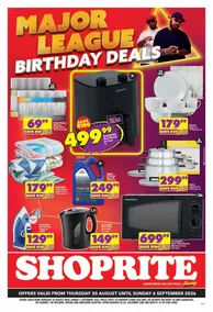 Shoprite : Major League Birthday Deals (20 August - 06 September 2026)