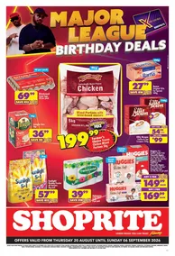 Shoprite Gauteng, Mpumalanga, North West & Limpopo : Major League Birthday Deals (20 August - 06 September 2026)