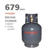 Megamaster 9Kg Gas Cylinder-Each