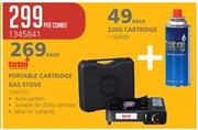 Totai Portable Cartridge Gas Stove + 220g Cartridge-Per Combo 