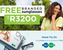 Specs Savers : Free Branded Sunglasses Up To R3200 (Request Valid Date From Retailer)