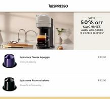 Nespresso : Up To 50% Off Machines (Request Valid Dates From Retailer)
