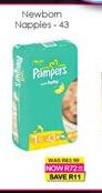 Pampers New Born Nappies-43's Pack