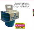 3 Pack Snack Cups With Lids