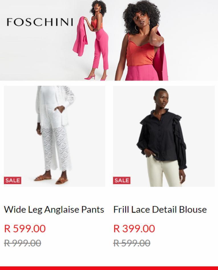 Foschini : Sale (Request Valid Dates From Retailer) — m.guzzle.co.za