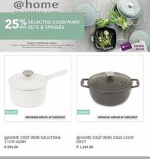@Home : 25% Off On Selected Cookware (Request Valid Dates From Retailer)