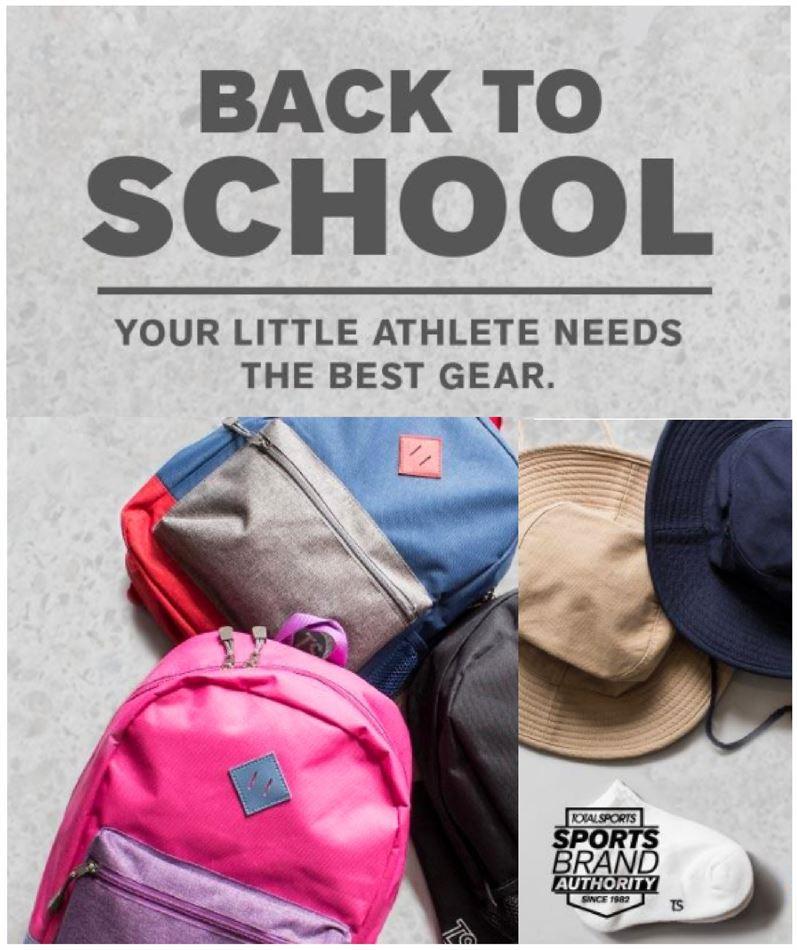 total sports school bags