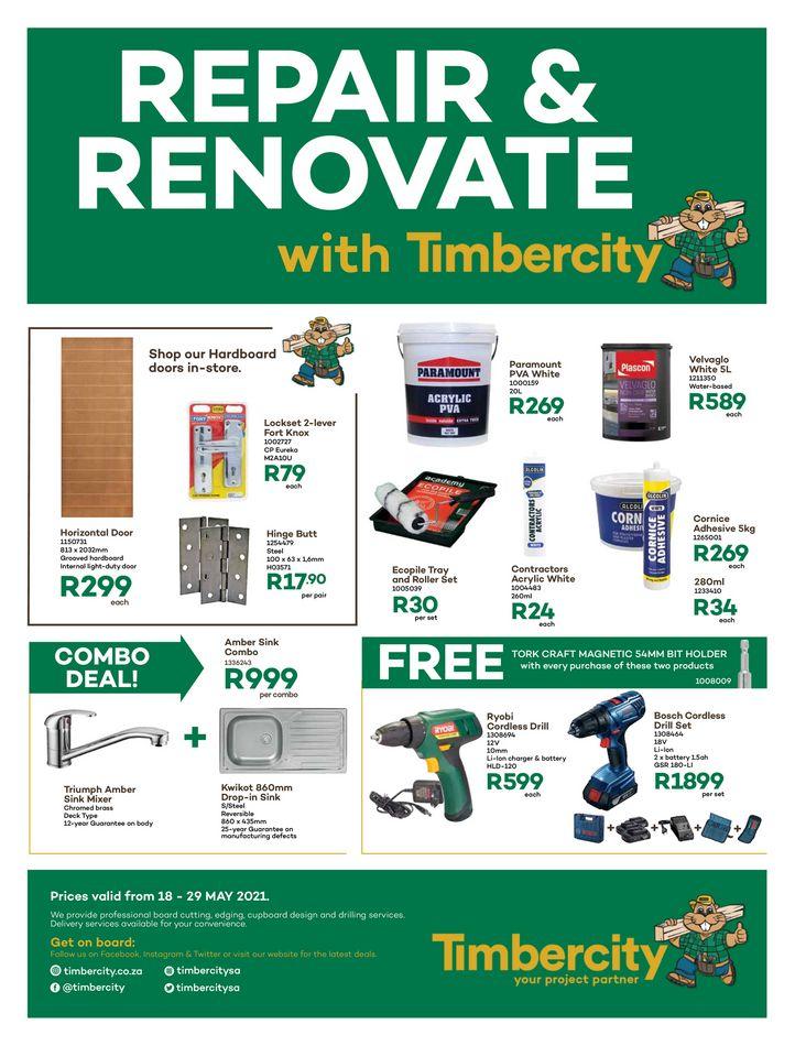 Timbercity Repair And Renovate (18 May 29 May 2021) — m.guzzle.co.za