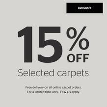 Coricraft : 15% Off Selected Carpets (Request Valid Dates From Retailer)
