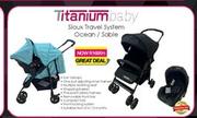 Titanium Baby Sloux Travel System (Ocean / Sable)-Each