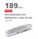 Eurolux Rechargeable LED Emergency Light 30 LED-Each