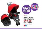 Boni 3 wheel travel system top