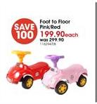 Foot To Floor Pink/Red-Each