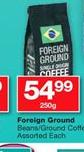 Foreign Ground Beans/Ground Coffee-250g Each