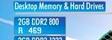 Desktop Memory & Hard Drives 2GB DDR2 800